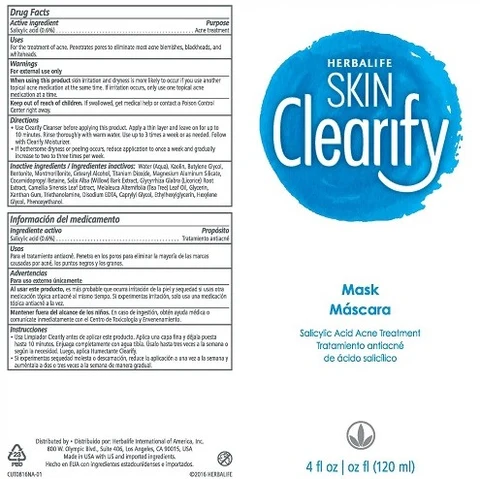 Skin Clearify Mask packaging