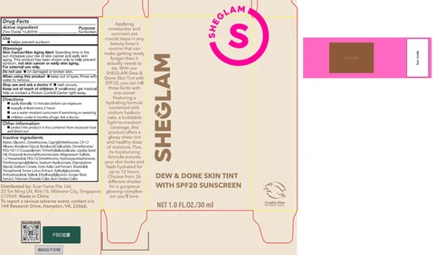 Sheglam Dew and Done Skin Tint with SPF 20 Camel 포장