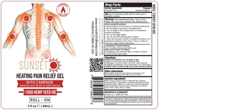 SUNSET HEATING PAIN RELIEF ROLL-ON 포장