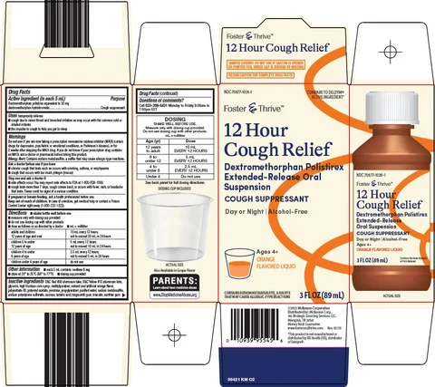foster and thrive 12 hour cough relief packaging