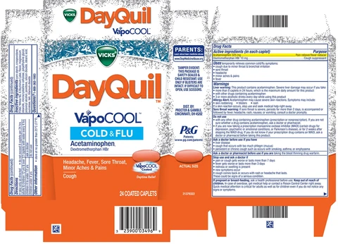 Vicks DayQuil VapoCOOLCOLD and FLU 포장