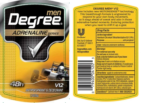 DegreeV12 Antiperspirant and Deodorant 포장