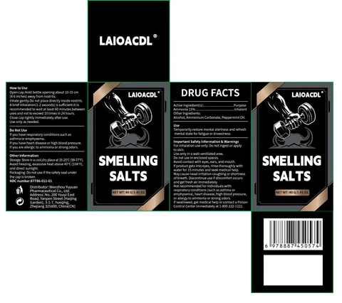 LAIOACDL SMELLING SALTS packaging