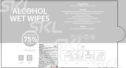 Alcohol Wet Wipes 포장