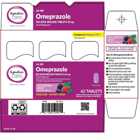 signature care omeprazole 포장