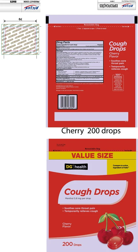 DG Health Cough Drops Cherry Flavor 포장