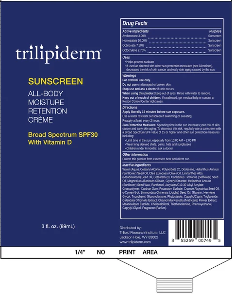 TRILIPIDERM All-Body Moisture Retention SPF-30 포장