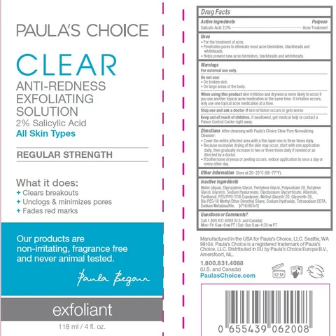 Clear Exfoliating SolutionPaulas Choice packaging