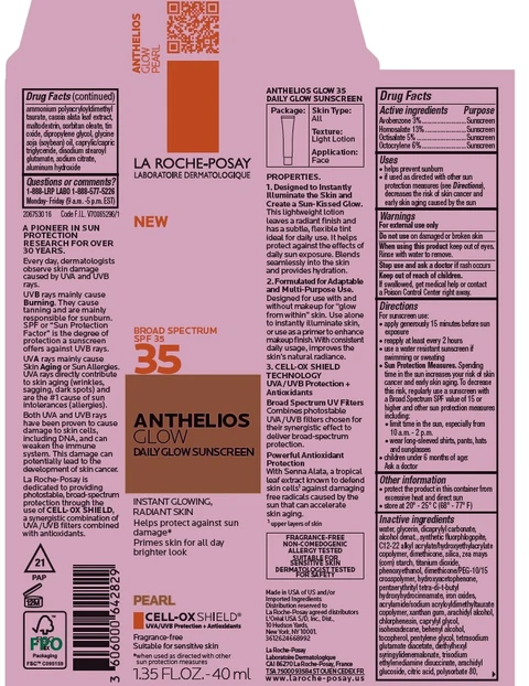 La Roche Posay Laboratoire Dermatologique Anthelios Glow Daily Glow Sunscreen Pearl Cell OX Shield Broad Spectrum SPF 35 packaging