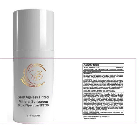 Stay Ageless Tinted Mineral Sunscreen Broad Spectrum SPF 30 packaging