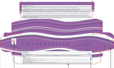 Chantecaille Just Skin Tinted Moisturizer Sunscreen Broad Spectrum SPF 15 Wheat 포장