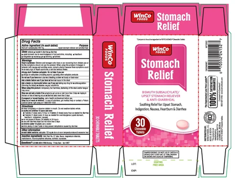 WinCo FOODS Stomach Relief packaging