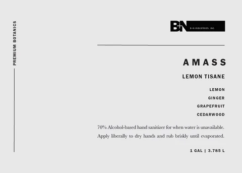 AMASS Lemon Tisane Botanic Hand Sanitizer 포장