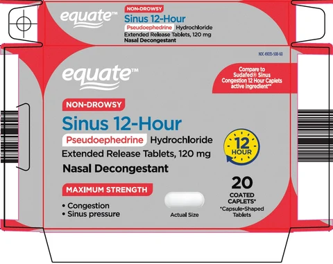 equate sinus 12 hour packaging