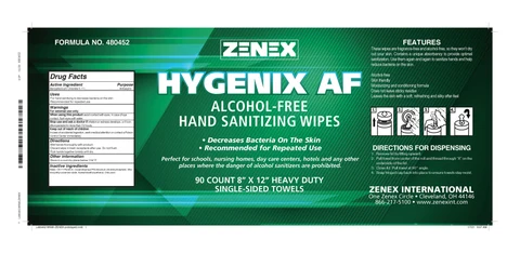 Hygenix AF Wipe 포장