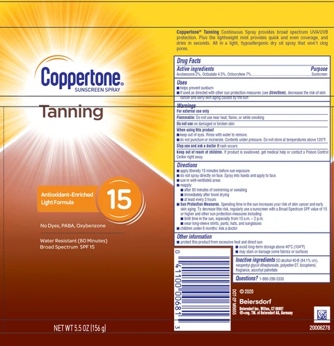 Coppertone Tanning Sunscreen SPF 15 포장