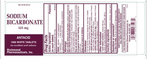 Sodium Bicarbonate Antacid 포장