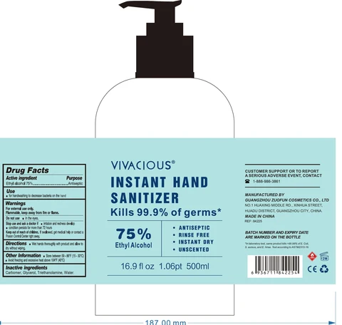 Vivacious Instant Hand Sanitizer 포장