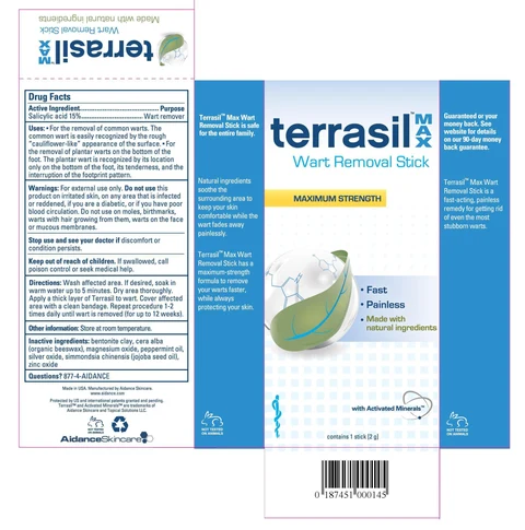 Terrasil Wart RemovalMAX packaging