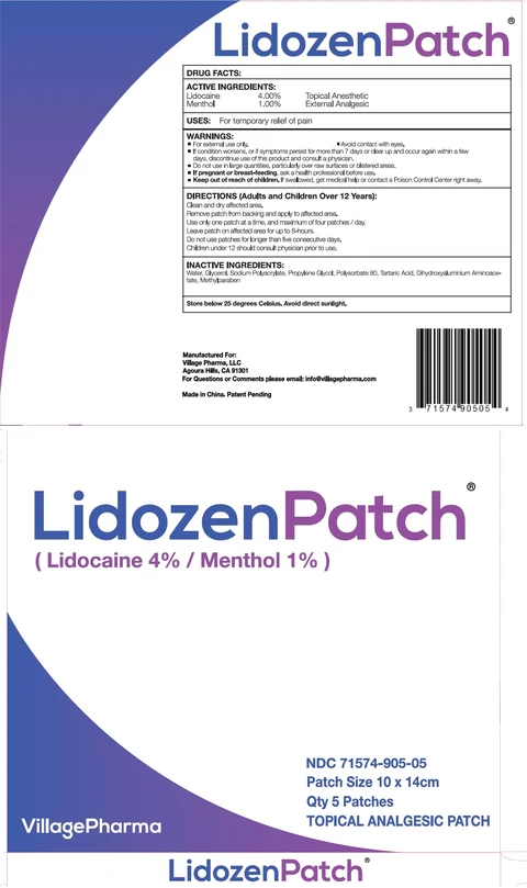 Lidozen Patch packaging