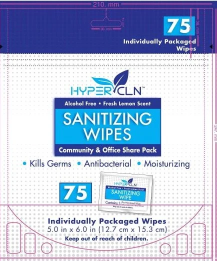 Hypercln Sanitary Wipes 포장