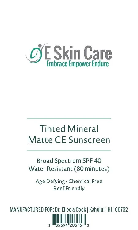 Tinted Mineral Matte CE Sunscreen packaging