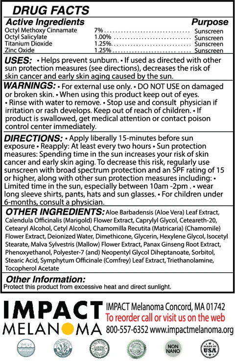 Impact Melanoma SPF 30 packaging