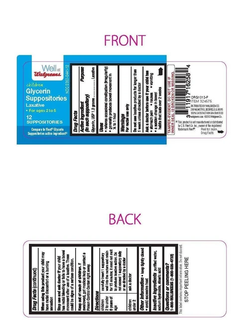 Walgreens Children GlycerinLaxative packaging