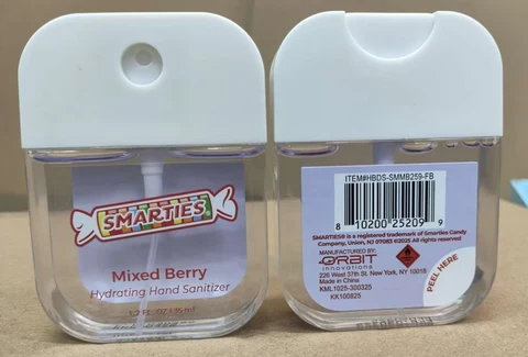 SMARTIES ORANGE HAND SANITIZER MIX BERRY 포장
