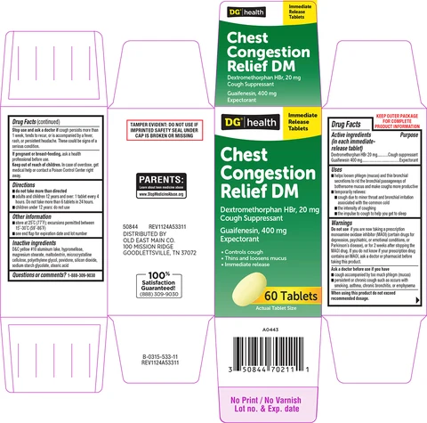 Chest Congestion Relief DM packaging