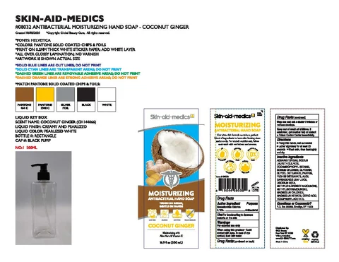 Skin aid medics Antibacterial Coconut Ginger Moisturizing packaging