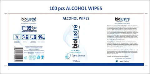 Biolustre ALCOHOL WIPES 포장