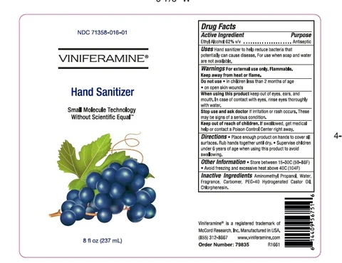 VINIFERAMINE HAND SANITIZER 포장