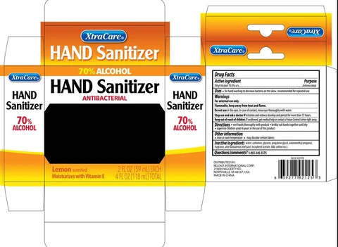 Hand sanitizer 2oz 2pk lemon packaging