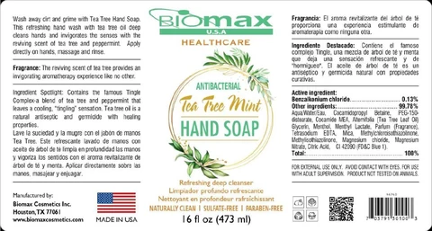 Biomax USA ANTIBACTERIAL HAND WASH 포장