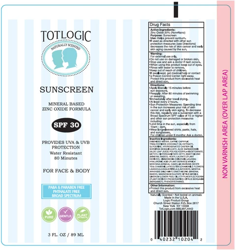 TotLogic Sunscreen SPF 30 포장