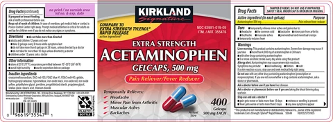 Acetaminophen packaging