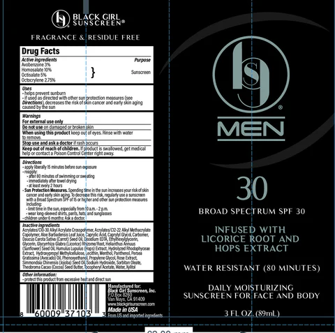 Black Girl SunscreenSunscreen SPF 30 broad Spectrum 포장