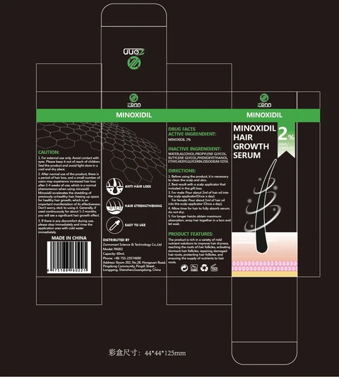 2% Minoxidil hair growth serum 포장