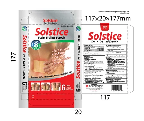 Solstice Pain Relieving packaging