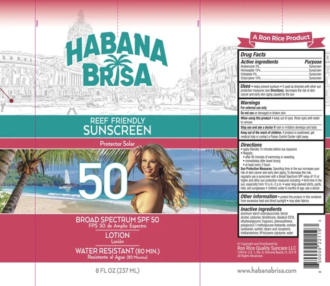 Habana Brisa SPF 50 Sunscreen packaging