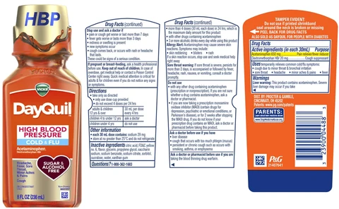 Vicks DayQuil HIGH BLOOD PRESSURECold and Flu 포장