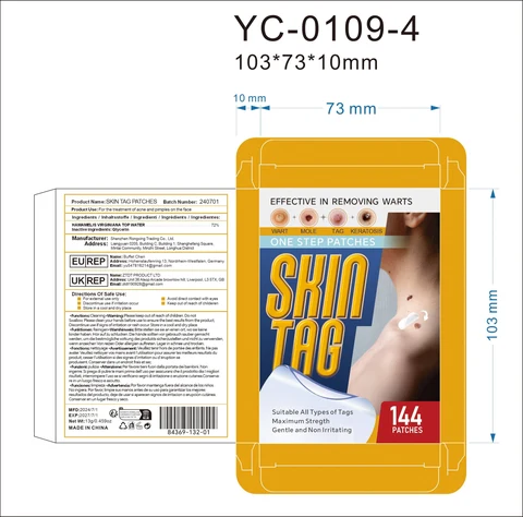 Skin tag patches packaging