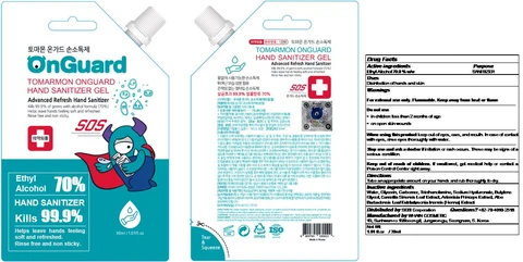 TOMARMON ONGUARD HAND SANITIZER Gel 포장