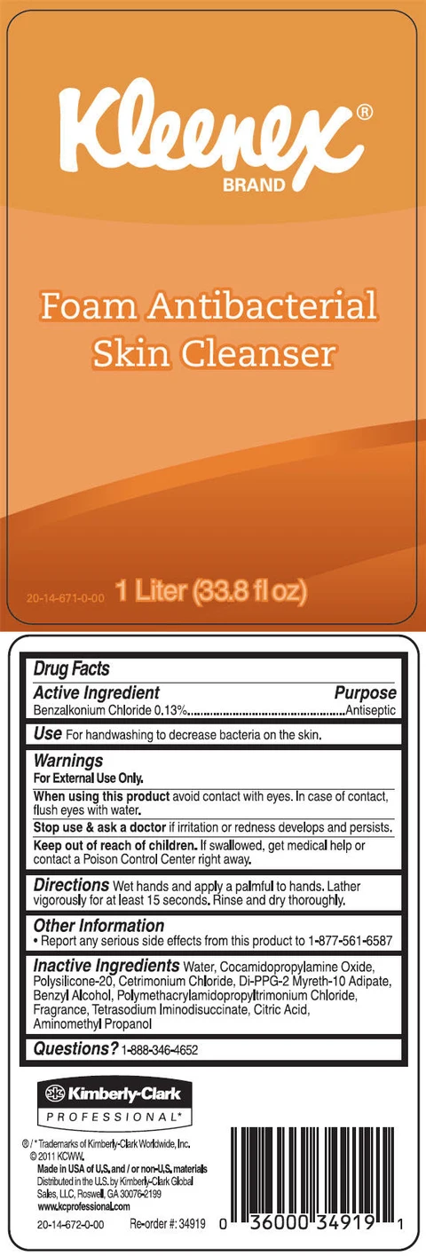 Kleenex Antibacterial Skin Cleanser 포장