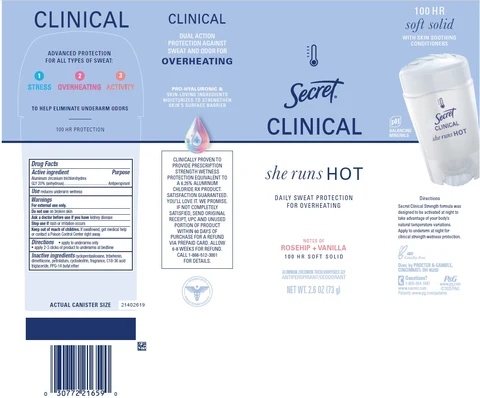 Secret Clinical Rosehip and Vanilla Soft 포장
