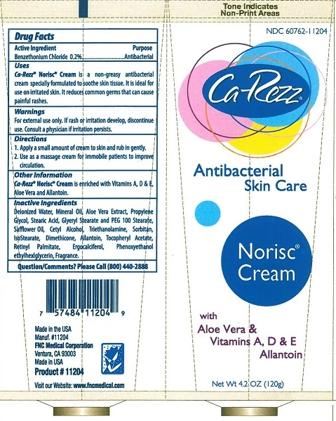 CA-REZZ NORISCANTIBACTERIAL SKIN CARE packaging