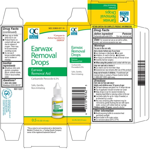 Quality Choice Earwax Removal Drops 포장