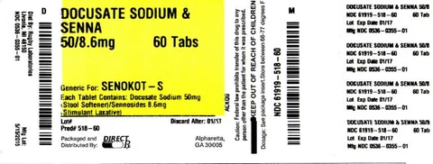 DOCUSATE SODIUM AND SENNA 포장