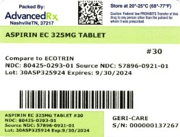 Aspirin 포장